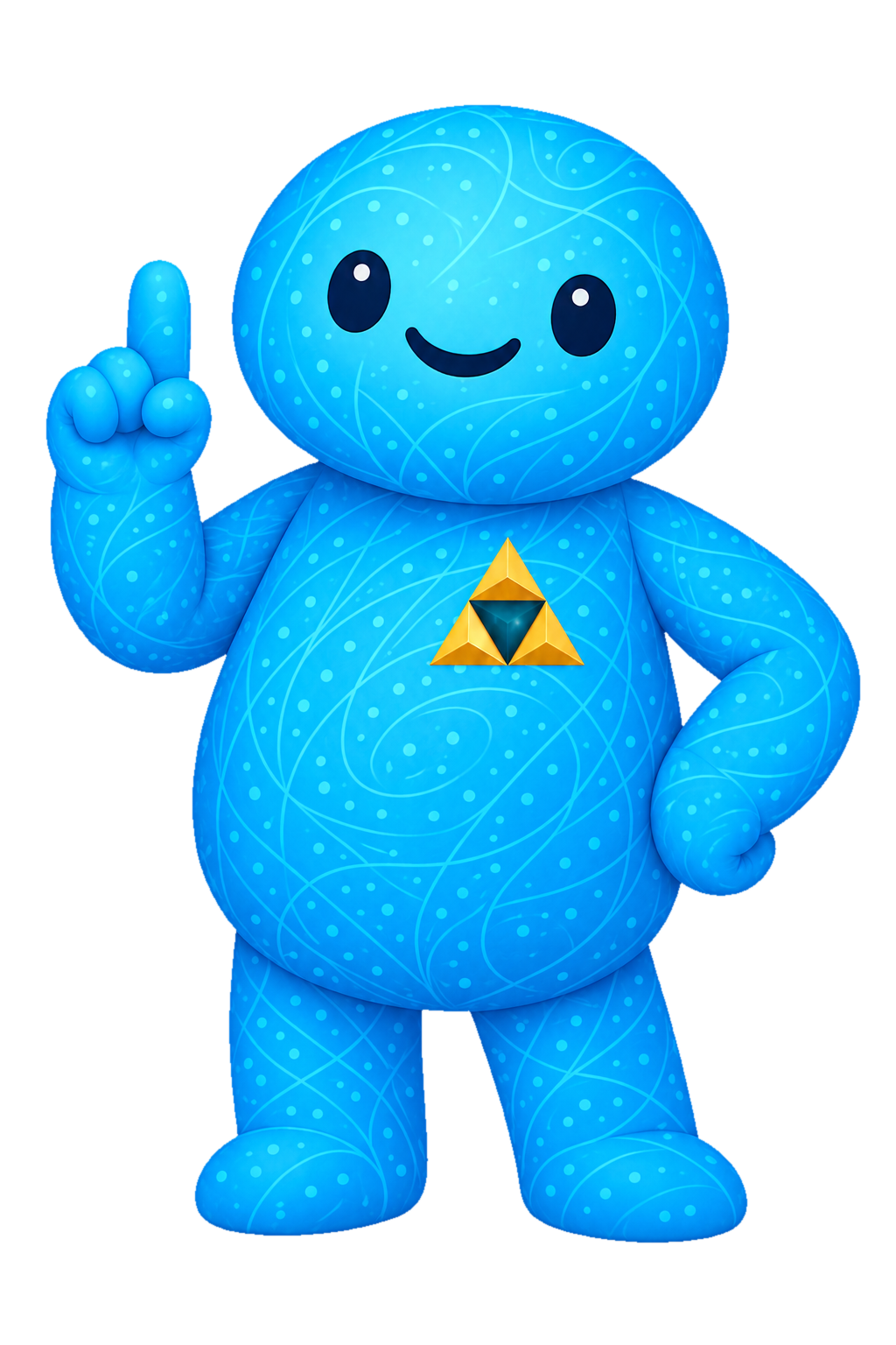 Triforce mascot presenting an executive transformation takeaway